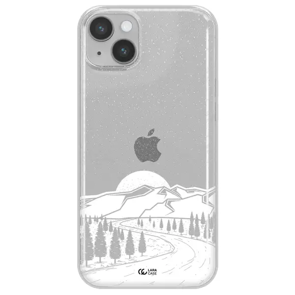 Winter Night Apple iPhone 14 plus Clear TPU Case