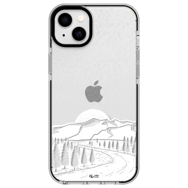 Winter Night Apple iPhone 14 plus impact black border Case