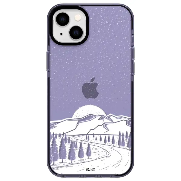 Winter Night Apple iPhone 14 plus impact Lilac Case