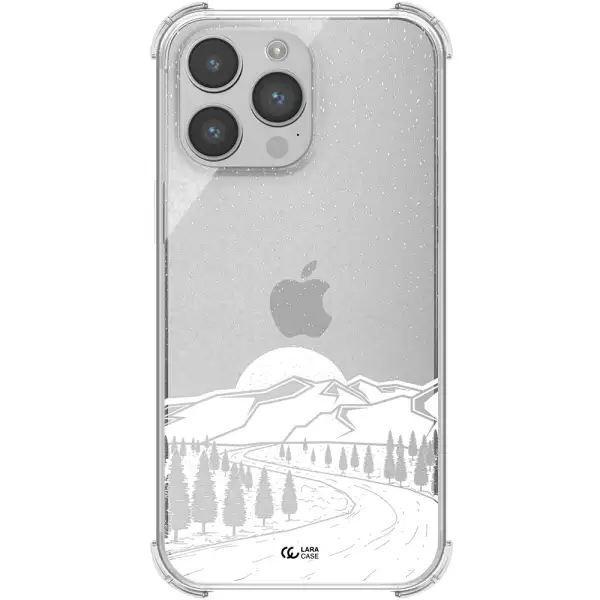 Winter Night Apple iPhone 14 pro Clear PC Case
