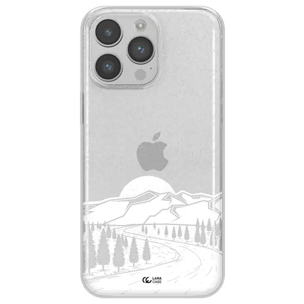 Winter Night Apple iPhone 14 pro Clear TPU Case