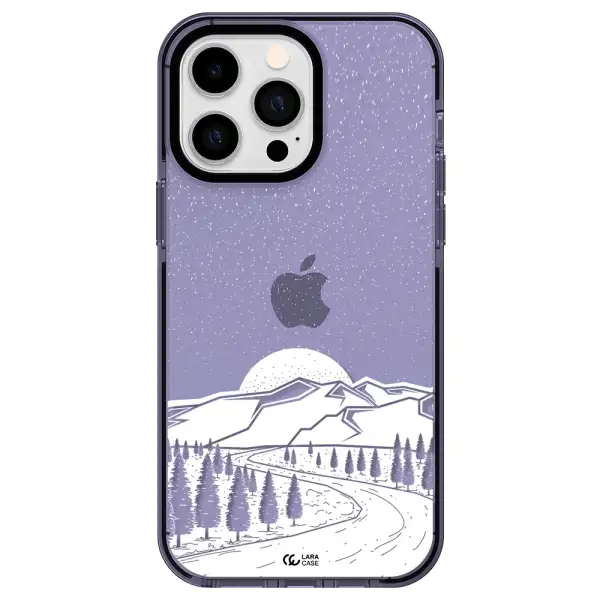 Winter Night Apple iPhone 14 pro max impact Lilac Case