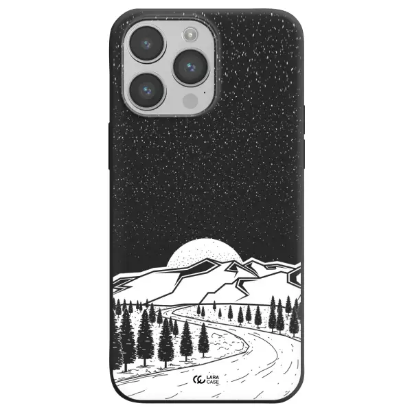 Winter Night Apple iPhone 14 pro max Silicone black Case