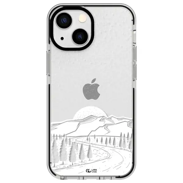 Winter Night Apple iPhone 15 impact black border Case