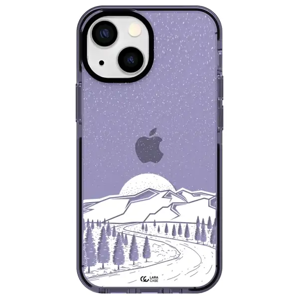 Winter Night Apple iPhone 15 Plus impact Lilac Case