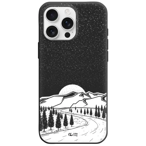 Winter Night Apple Iphone 16 Pro Max Silicone Black Case