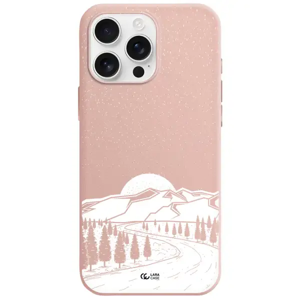 Winter Night Apple Iphone 16 Pro Max Silicone Pastel Pink Case