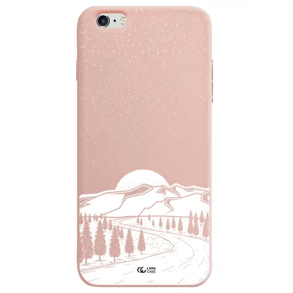 Winter Night Apple iPhone 6 plus Silicone pastel pink Case