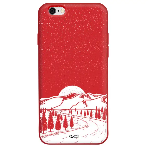 Winter Night Apple iPhone 6 Silicone Imperial Red Case
