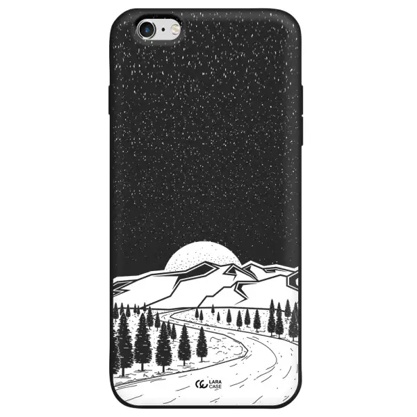 Winter Night Apple iPhone 6S Silicone black Case