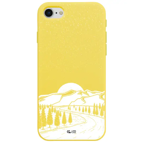 Winter Night Apple iPhone se 2020 Silicone canary yellow Case