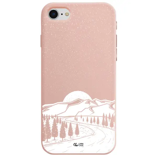 Winter Night Apple iPhone se 2020 Silicone pastel pink Case