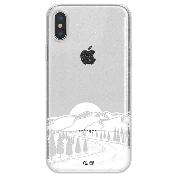 Winter Night Apple iPhone X Clear TPU Case