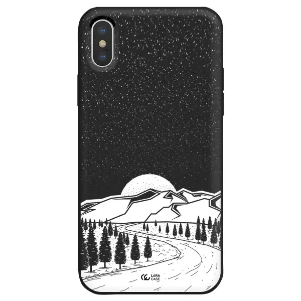 Winter Night Apple iPhone XS max Silicone black Case