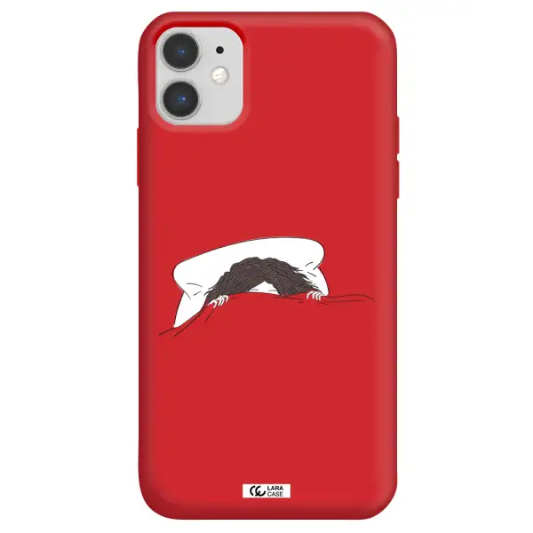 Do Not Wake Me Up Apple iPhone 11 Silicone Imperial Red Case