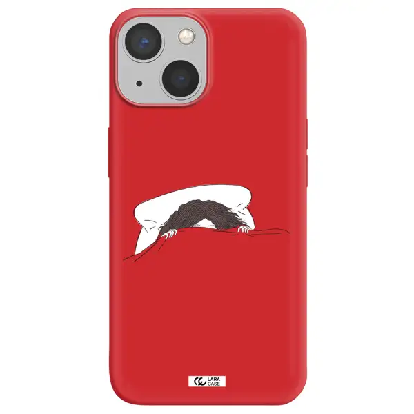 Do Not Wake Me Up Apple iPhone 13 mini Silicone Imperial Red Case