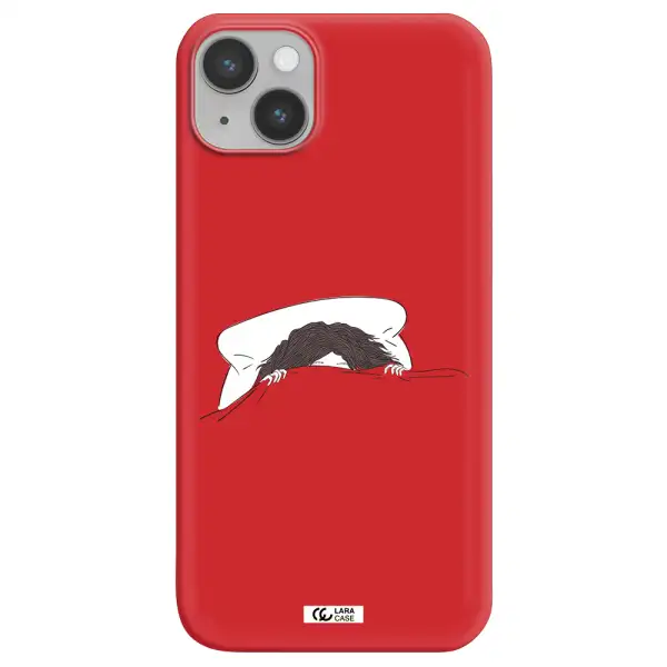 Do Not Wake Me Up Apple iPhone 14 plus Silicone Imperial Red Case