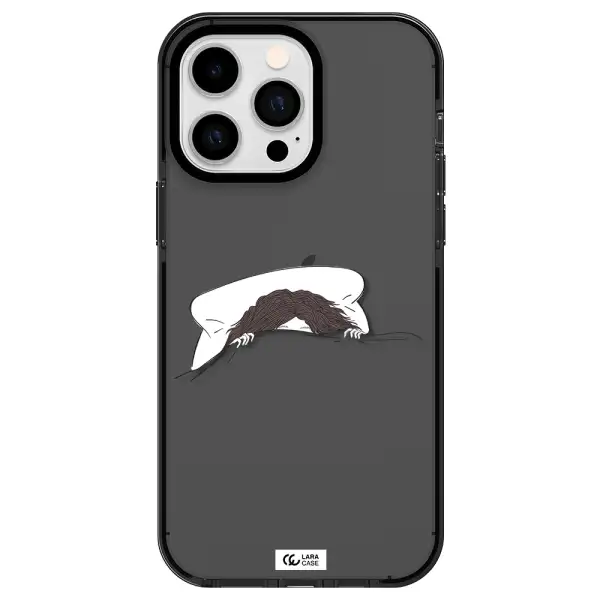 Do Not Wake Me Up Apple iPhone 15 Pro impact Smoke Black Case