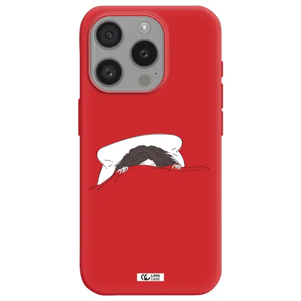 Do Not Wake Me Up Apple Iphone 15 Pro Silicone Imperial Red Case