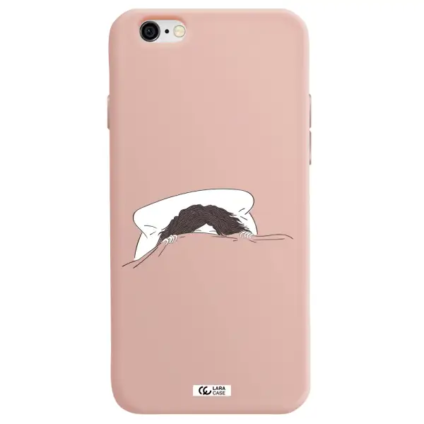 Do Not Wake Me Up Apple iPhone 6 Silicone pastel pink Case