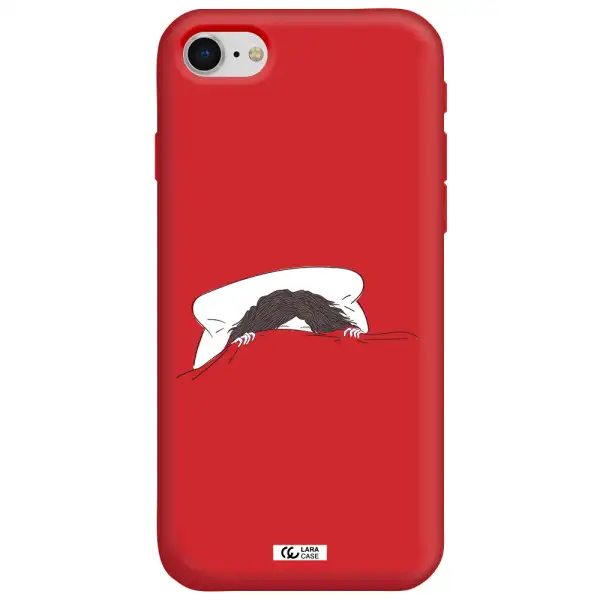 Do Not Wake Me Up Apple iPhone se 2020 Silicone Imperial Red Case