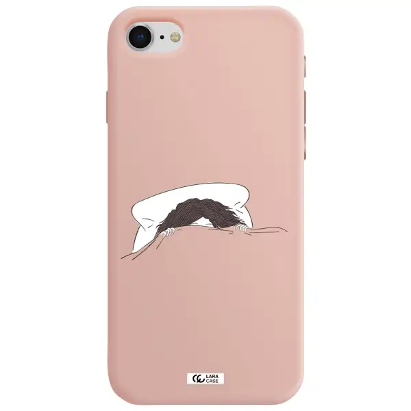 Do Not Wake Me Up Apple iPhone se 2020 Silicone pastel pink Case