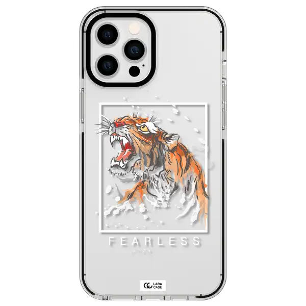 Fearless Apple iPhone 12 pro max impact black border Case
