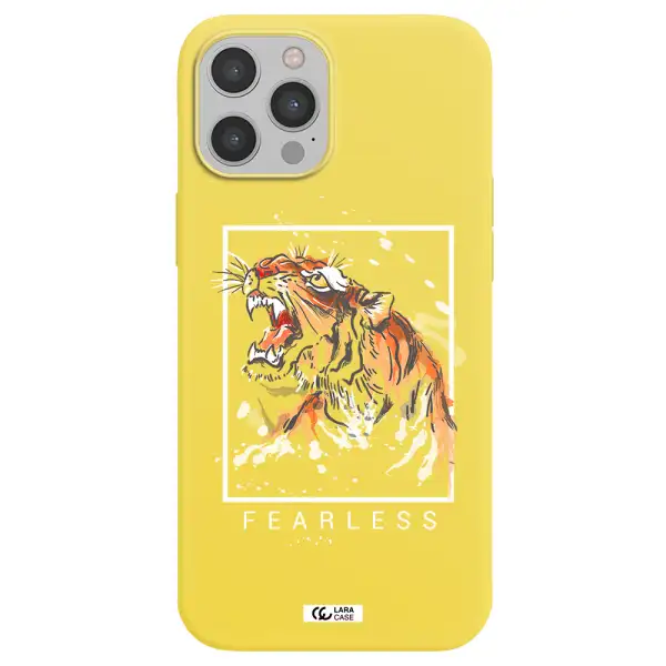 Fearless Apple iPhone 12 pro max Silicone canary yellow Case