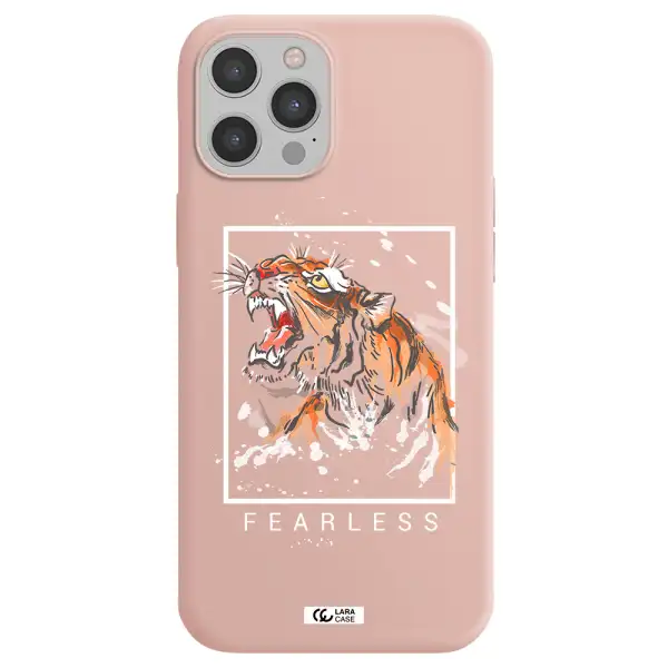 Fearless Apple iPhone 12 pro max Silicone pastel pink Case