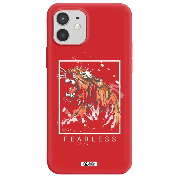 Fearless Apple iPhone 12 Silicone Imperial Red Case