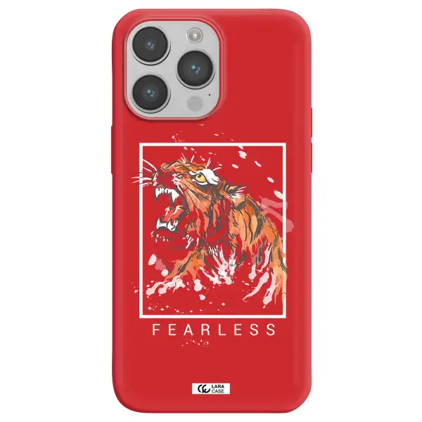 Fearless Apple iPhone 14 pro max Silicone Imperial Red Case