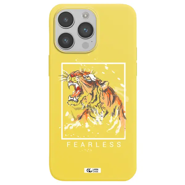 Fearless Apple iPhone 14 pro Silicone canary yellow Case