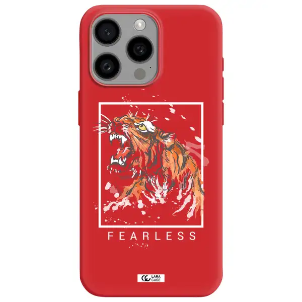 Fearless Apple Iphone 15 Pro Max Silicone Imperial Red Case