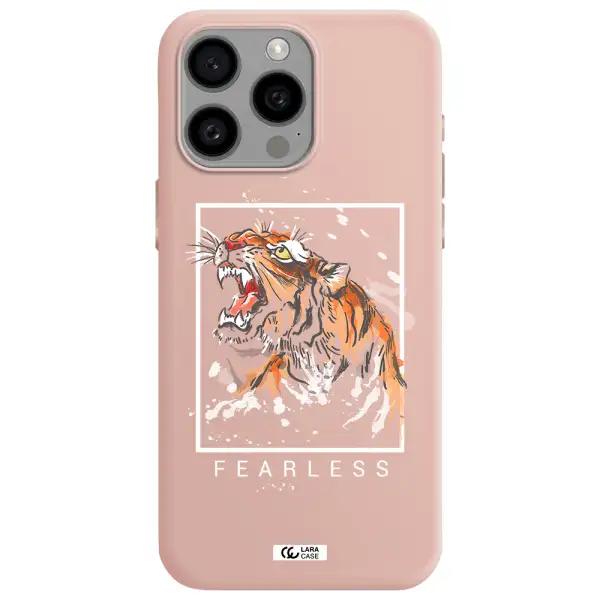 Fearless Apple Iphone 15 Pro max Silicone pastel pink Case