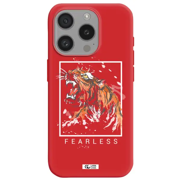 Fearless Apple Iphone 15 Pro Silicone Imperial Red Case