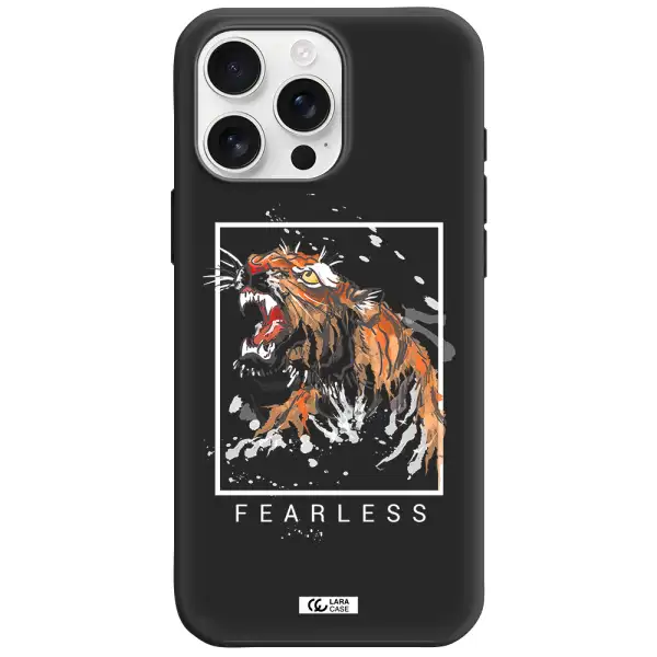 Fearless Apple Iphone 16 Pro Max Silicone Black Case