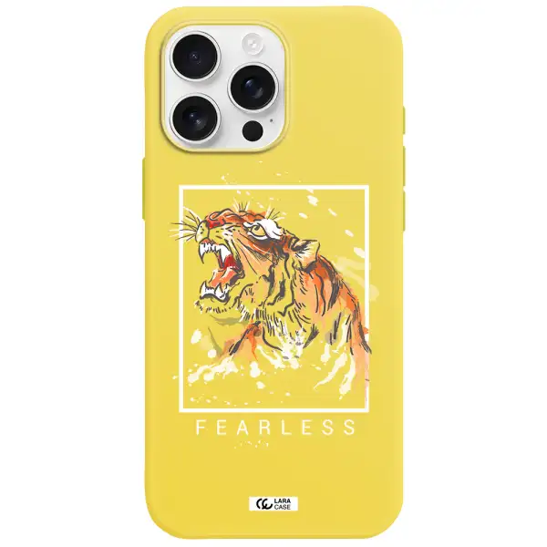 Fearless Apple Iphone 16 Pro Max Silicone Canary Yellow Case