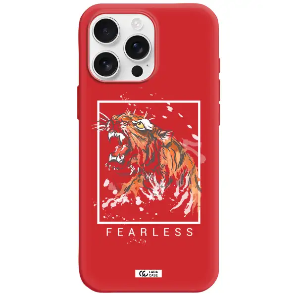 Fearless Apple Iphone 16 Pro Max Silicone Imperial Red Case