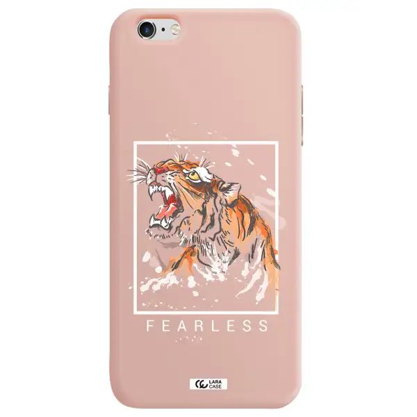 Fearless Apple iPhone 6 s plus Silicone pastel pink Case