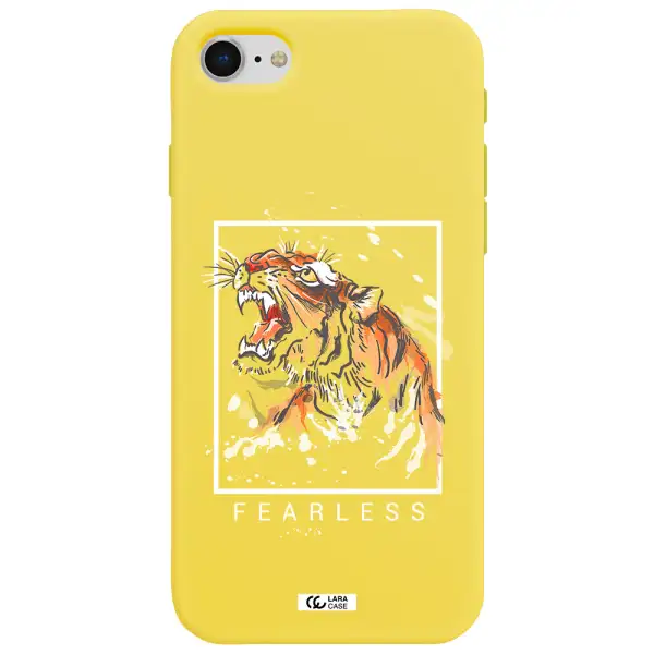 Fearless Apple iPhone se 2020 Silicone canary yellow Case