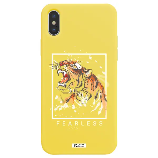 Fearless Apple iPhone X Silicone canary yellow Case