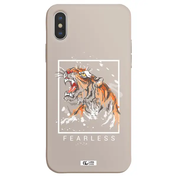 Fearless Apple iPhone X Silicone Stone Case
