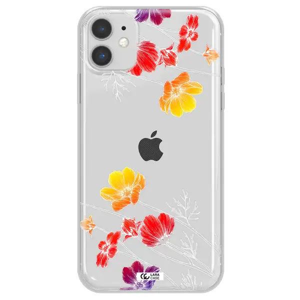 Hibiscus Flower Apple iPhone 11 Clear TPU Case