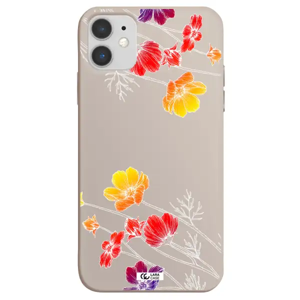 Hibiscus Flower Apple iPhone 11 Silicone Stone Case