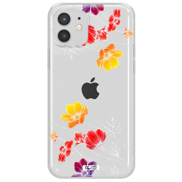 Hibiscus Flower Apple iPhone 12 Clear TPU Case