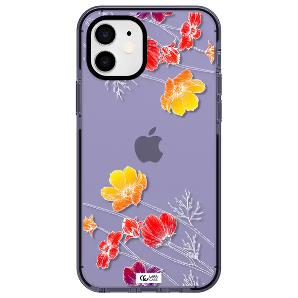 Hibiscus Flower Apple iPhone 12 impact Lilac Case