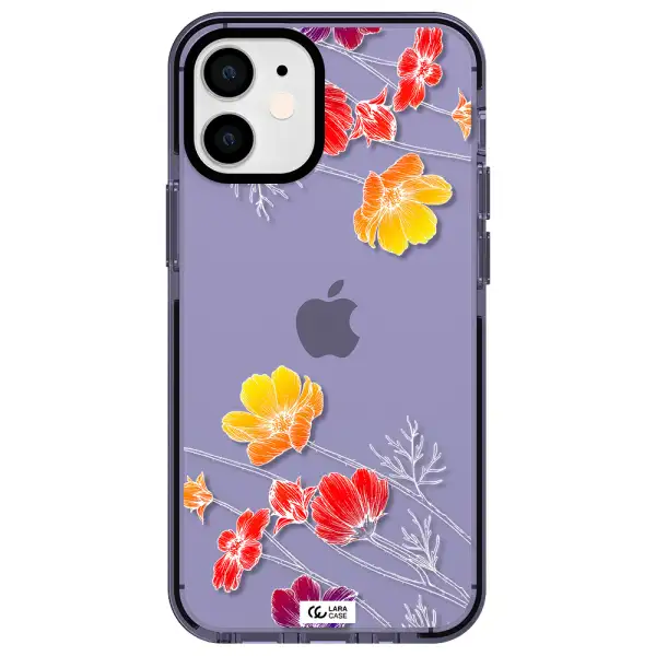 Hibiscus Flower Apple iPhone 12 mini impact Lilac Case