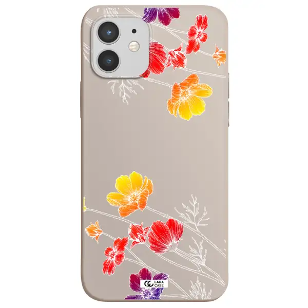 Hibiscus Flower Apple iPhone 12 mini Silicone Stone Case