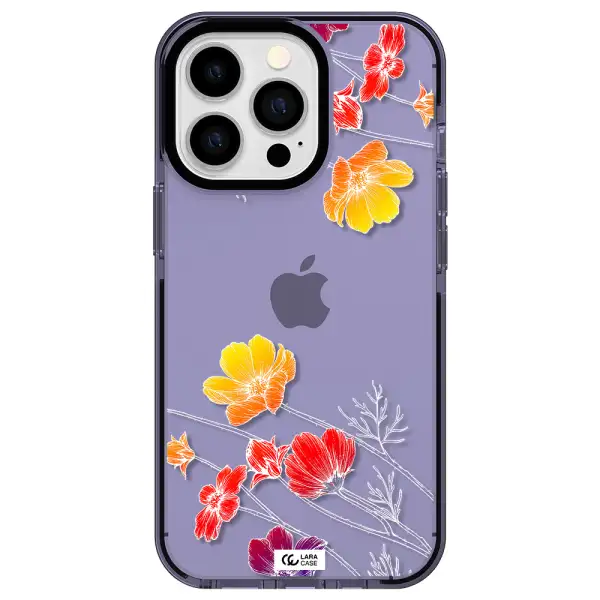 Hibiscus Flower Apple iPhone 13 Pro impact Lilac Case
