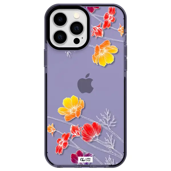 Hibiscus Flower Apple iPhone 13 Pro Max impact Lilac Case